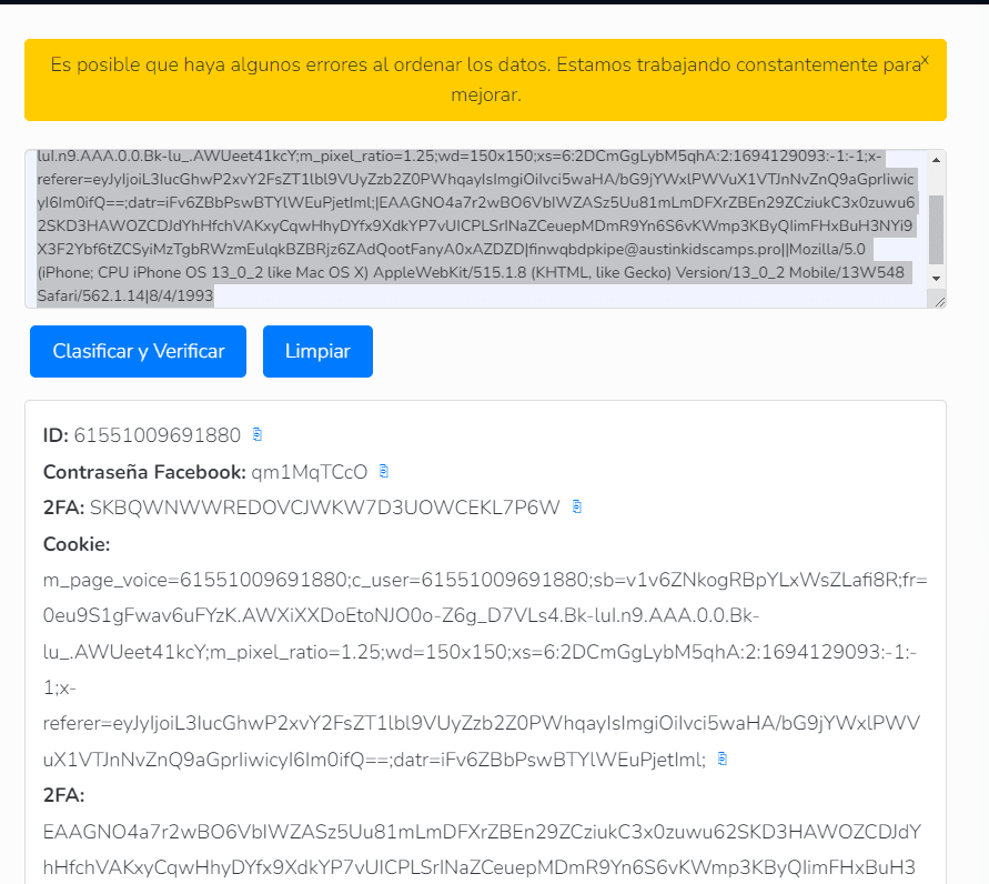 Clasificador Inteligente de Datos para Perfiles de Facebook 226 Clasificador Inteligente de Datos para Perfiles de Facebook