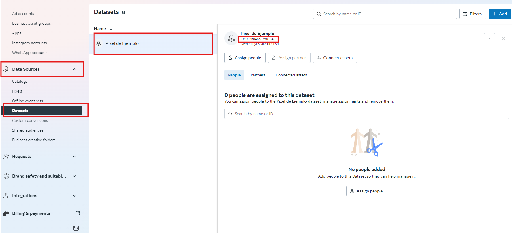Configurador de Píxel de Facebook 1 Ejemplo ID Píxel