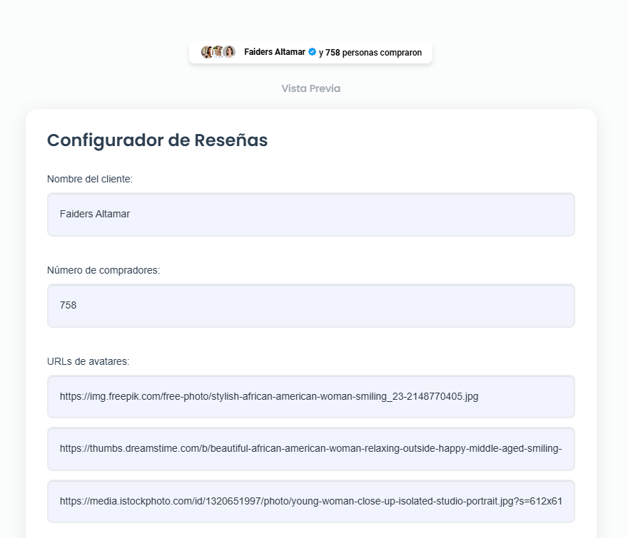 Configurador de Reseñas 181 12d3d3d