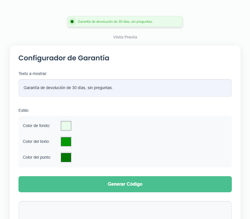 Configurador de Garantía 180 23423ff3