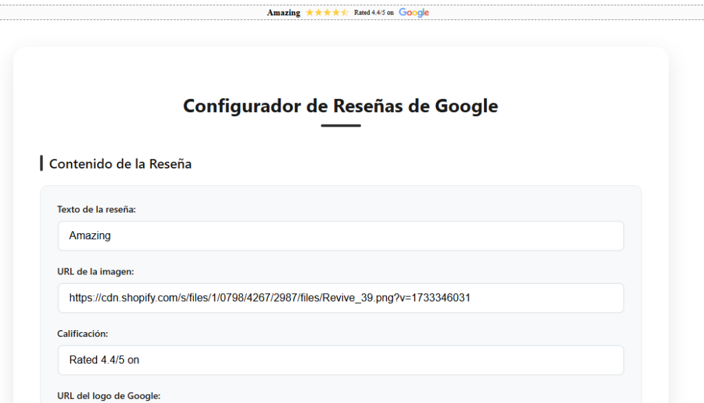Configurador de Reseñas de Google 158 bfgfd