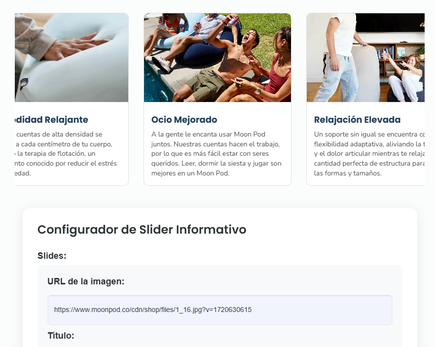 Configurador de Slider Informativo 170 vdfbvf