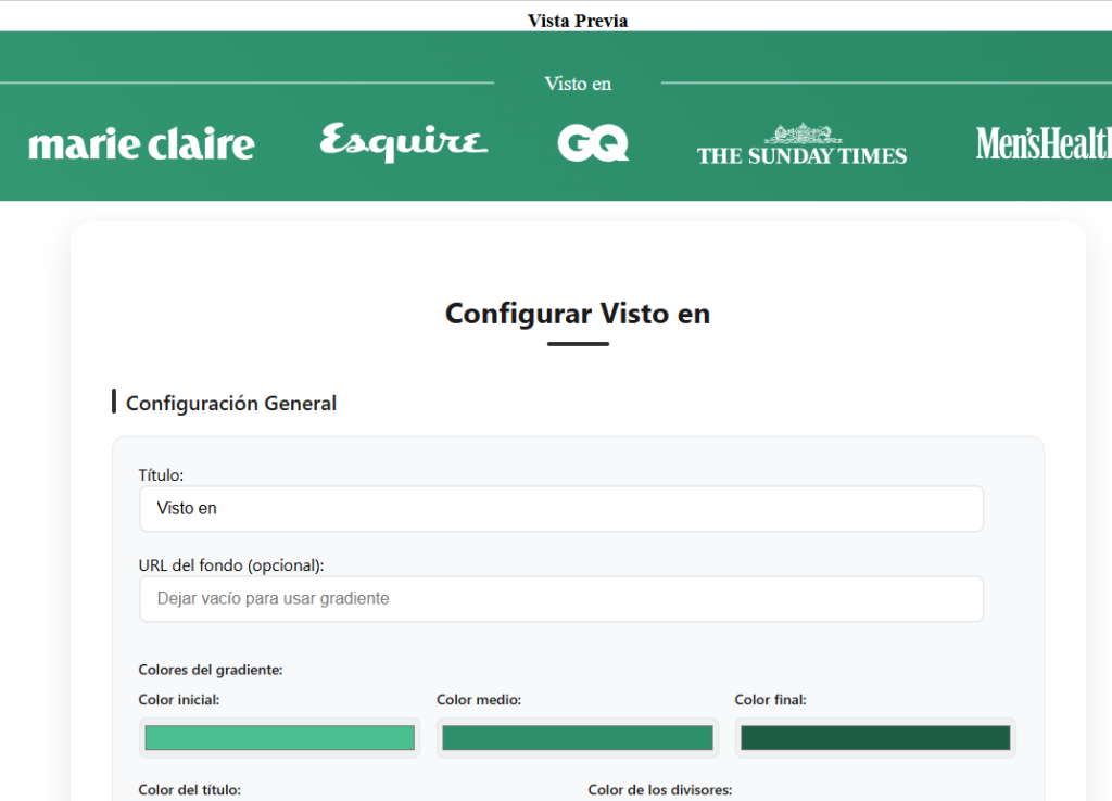 Configurar Visto en 165 yyry4r5y